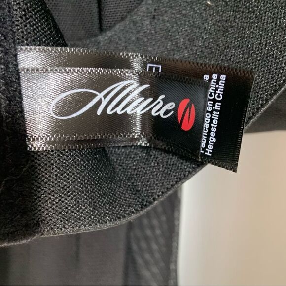 Allure Crazy in Love Black Teddy with Arm Capes ONE SIZE New With Tags - Picture 10 of 13